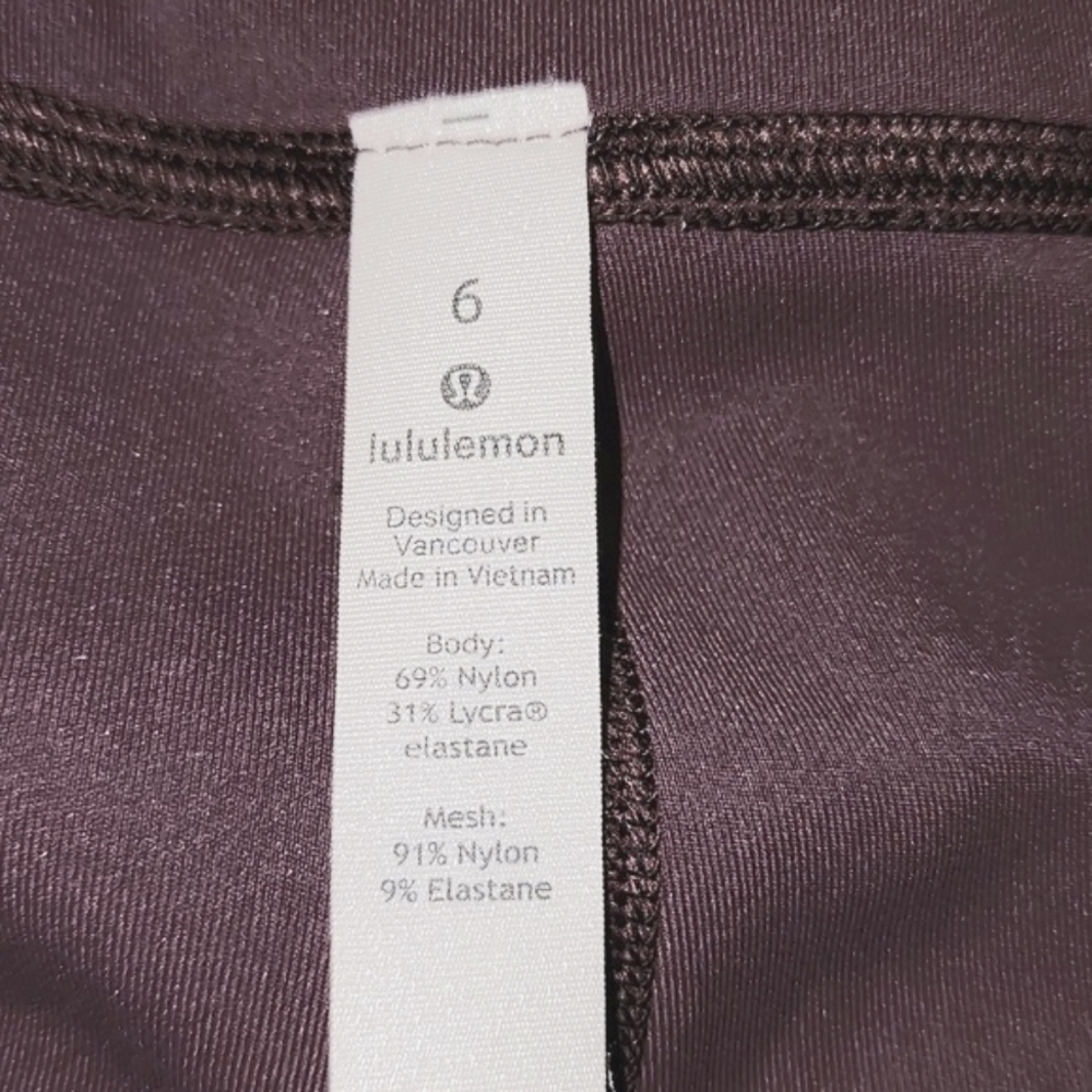 Lululemon Pace Rival Mauve Cropp Size 6 - image 2